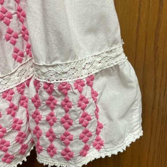 AREA White and Pink EmbroideredSleeveless Dress Size S - Picture 5 of 16